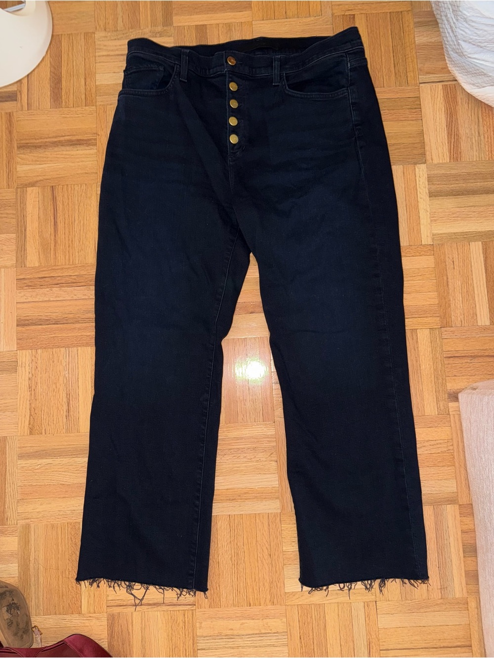 Joe's Jeans Black Boot Cut Button-Fly Jeans